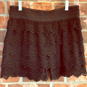 Black Lace Shorts
